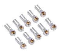 VGEBY Extremos de Barra de Enlace RC, 10 Piezas Junta de Extremo de Barra de Enlace Soporte de Cabeza de Extremo de Bola de Metal M3 de Aluminio para AXIAL SCX10 1/10 RC Car (Plateado)