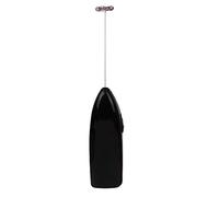 VGEBY Fabricante de Espuma Eléctrico Portátil, Mini Mezclador de Bebidas Ligero y Duradero para Leche de café Casera, Agitación Rápida y Eficiente, Acero Inoxidable, 7,8 X 1,4 X 1,4 Pulgadas (BLACK)
