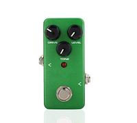 VGEBY FOD3 Mini Overdrive Pedal de Efectos, Aleación de Aluminio Verde | Pedal de sobremarcha de guitarra compacto, control de nivel de transmisión de tono de 3 perillas, conector de 6,35 mm,
