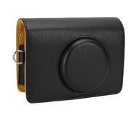 VGEBY Funda de Cuero PU para Cámara, Funda Protectora para Cámara Instantánea e Impresora MS200 2 en 1 con Cubierta Frontal Extraíble, Correa para el Hombro (Black)