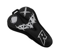 VGEBY Funda para Asiento de Bicicleta, Relleno de Espuma de Silicona PU, Cojín Antideslizante para Bicicletas de Montaña y de Carretera, Negro y Plateado