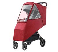 VGEBY Funda Universal para Cochecito de bebé, Impermeable, a Prueba de Viento, a Prueba de Polvo, a de Frío, con Tela Transparente Transpirable para Viajes de Niños Pequeños (WINE RED)