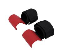 VGEBY Ganchos para Levantamiento de Pesas con Correas de Soporte para Muñeca Ganchos para Dominadas de Metal y Goma Ajuste Ajustable de 38 Cm Almohadillas Gruesas Cierre Rápido para Hombres (rojo)