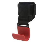 VGEBY Ganchos para Levantamiento de Pesas, Correas de Levantamiento Resistentes con Gancho de Acero Engrosado y Correas Antideslizantes para Entrenamiento en el Gimnasio, Dominadas y (rojo)