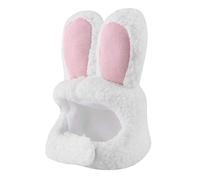 VGEBY Gorro de Conejito, Accesorio Suave para Mascotas con Orejas de Conejo con Correa Ajustable, Ideal para Gatos Durante Fiestas y Eventos de Cosplay Festivos