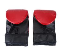 VGEBY Guantes de Muay Thai Guantes de Boxing de Cuero de PU con Nudillos Acolchados Gancho con Cierre de Muñeca Medio Dedo Pulgar para Bolsa de Sparring Entrenamiento de Trabajo Adultos