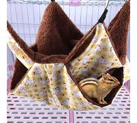 VGEBY Hamaca de Conejo Amarillo Suave y Duradera, Cama Colgante para Mascotas Pequeñas, Nido para Mascotas Multifuncional y Práctico (Talla pequeña)