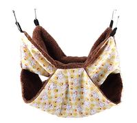 VGEBY Hamaca de Conejo Amarillo Suave y Duradera, Cama Colgante para Mascotas Pequeñas, Nido para Mascotas Multifuncional y Práctico (Talla Grande)