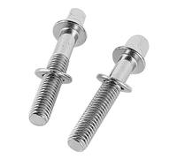 VGEBY Hardware de Tambor, Varillas de Tensión de Tambor de Acero Inoxidable, Tornillos Apretados para Instrumentos de Percusión con Tamaño M6 X 50 Mm, Ideal para Mantenimiento y Reemplazo de
