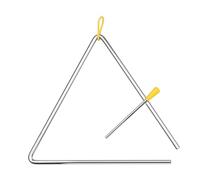 VGEBY Instrumento Triangular, Campana Triangular de Acero para Niños, Percusión Educativa con Mazo de Metal para Niños Pequeños de 8 Pulgadas (10 pulgadas)