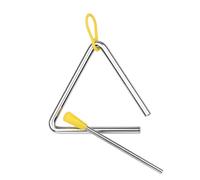 VGEBY Instrumento Triangular, Campana Triangular de Acero para Niños, Percusión Educativa con Mazo de Metal para Niños Pequeños de 8 Pulgadas (4 pulgadas)