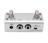 VGEBY Interruptor de Pie Doble, Interruptor de Pedal de Metal Duradero para Módulos de Fuente de Sonido de Teclado, Pedales de Efectos - Plateado, para Entusiastas de la Música