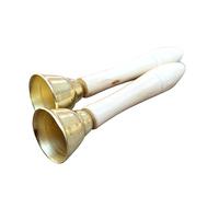 VGEBY Juego de 2 Campanas de Mano de Madera Seguras, Ideal para Educación Musical Temprana, Mejora las Habilidades Sensoriales, Diseñado para la Interacción entre e Hijos, Campanas con de