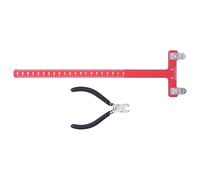 VGEBY Juego de Alicates para Puntos de Encaje de y Regla en T, Herramienta de Medición de Cuerda de de Aleación de Aluminio con Clip de Hebilla de Latón, para Arcos Largos, Arcos