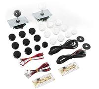 VGEBY Juego de Botones de Joystick Juego de DIY de 2 Jugadores, Codificador de Juego de Mesa USB, Juego de Botones de para Amigos, Palo Juegos de PC