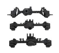 VGEBY Juego de Carcasa de Eje, Kit de Carcasa de Eje Trasero Medio Delantero CNC de Aleación de Aluminio con Color Negro y Diseño Ampliado Elevado para Coche 1/10 RC
