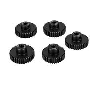 VGEBY Juego de Engranajes de Piñón RC Kit de Engranajes de Motor de Acero 48DP 5 Piezas 33T 34T 35T 36T 37T Eje de 3,175 Mm Tratado Térmicamente para 1 16 y 1 10 Ajuste y Reemplazo de de Coche RC
