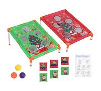 VGEBY Juego de Lanzamiento de Puf, Materiales de Primera Calidad, Adecuado para Reuniones Familiares en Interiores y Exteriores, Juego de Mesa Portátil con 2 Pufs y 1 Bola de Plástico, 28,3 X 20,9 X