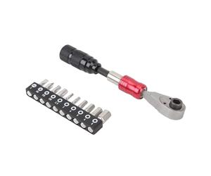 VGEBY Juego de Llaves de Tubo Con Trinquete, Herramienta de Reparación de Mantenimiento de Aleación de Aluminio de 1/4 pulg. Con Estructura Desmontable de 72 Dientes y Antideslizante,