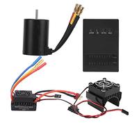 VGEBY Juego de Motor sin escobillas para Coche RC, 3650 4500KV Motor sin escobillas 60A ESC Tarjeta de programación Juego Combinado de disipador de Calor para 1/8 1/10 RC