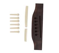 VGEBY Juego de puentes con muescas precortadas, kits de pernos de tuerca de quinta rueda de palisandro con textura dura, sonido claro para guitarras acústicas