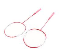 VGEBY Juego de Raquetas de Bádminton Raqueta de Aleación de Hierro para 2 Jugadores con Varilla Central Elástica Soporte en Forma de T Diseño Liviano para Principiantes Niños Juego en Interiores y