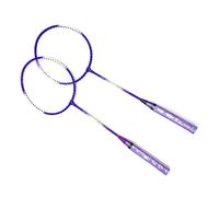 VGEBY Juego de Raquetas de Bádminton Raqueta de Aleación de Hierro para 2 Jugadores con Varilla Central Elástica Soporte en Forma de T Diseño Liviano para Principiantes Niños Juego en Interiores y