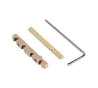 VGEBY Juego de Tuercas para bajo de 4 Cuerdas, Tuerca para bajo Ajustable de Latón de 38 Mm con Llave, Incluye Placa Base, Pieza de Repuesto de Configuración de Altura para Reparación de