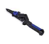 VGEBY Juguete de Espada con Hacha, Espada Iluminada de Plástico de Primera Calidad con Sonido LED y Niebla, Hacha Transformadora Giratoria en para Niños, Regalo de Cumpleaños de Batalla (Blue)
