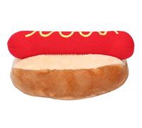 VGEBY Juguete de Peluche para Perros, Diseño de Perritos Calientes Suave y Exprimible, Ideal para Aliviar la Ansiedad de Perros y Gatos