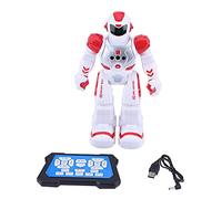 VGEBY Juguete Robot Inteligente, Control Remoto, Sensor de Gestos, Baile, Juguete Educativo para Niños con Ojos LED, Brazos Flexibles, Pies con Ruedas (Rojo)