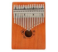 VGEBY Kalimba, Piano de Pulgar de Caoba de 17 Teclas con Patrón Floral, Fácil de Tocar para Principiantes y Profesionales, Instrumento Musical Portátil para Todas las Edades
