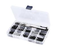 VGEBY Kit de Accesorios de Piezas de Guitarra Eléctrica, Juego de Tornillos Ajustables para Reparación de Guitarra, Estuche de Almacenamiento Portátil (BLACK)