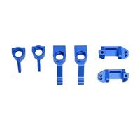VGEBY Kit de Bloques de Dirección Delanteros, Bloques de Avance y Soportes de Eje Trasero para Coche RC, Fabricado en Aleación de Aluminio y con Accesorios de Montaje Completos, para (Blue)