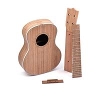 VGEBY Kit de bricolaje para ukelele tenor de 26 pulgadas, panel de madera cebra, diapasón de palisandro con tacos, cuerdas, herramientas, montaje sencillo y divertido, cuerpo, manga, chevaleta