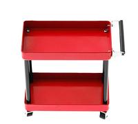 VGEBY Kit de Carro de Herramientas RC Carro de Almacenamiento de Herramientas de 2 Niveles Taller Móvil Reparación de Garaje Accesorios RC para 1/8 1/10 1/12 1/16 Escala Modelo de Gran Tamaño(Rojo)