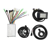 VGEBY Kit de controlador de bicicleta eléctrica, controlador de motor de bicicleta eléctrica 15A controlador común 36V 48V con omt m3 panel pulgar acelerador para 250 W 350 W motor eléctrico bicicleta