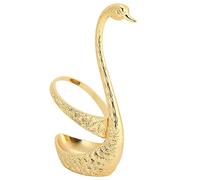 VGEBY Kit de Cuchara de Acero Inoxidable Duradero con Soporte de Cisne Decorativo para Almacenamiento en el Comedor, 6 Cucharas Doradas y Plateadas (GOLD)