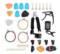 VGEBY Kit de Herramientas para Guitarra, Metal y Plástico, Juego Completo con Púas de Afinador Capo para Facilitar el Cambio de Cuerdas y Mantenimiento para Guitarra, Ukelele Mandolina