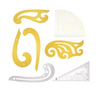 VGEBY Kit de Reglas de Costura, Plantillas de PVC Duraderas, Perfectas para Dibujar y Diseñar Disfraces para Sastres, Incluye 7 Piezas