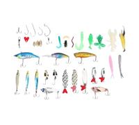 VGEBY Kit de Señuelos de Pesca, Caja de Aparejos con Textura Realista y Cebos Luminosos para Varias Especies de Peces en Agua Dulce y Salada