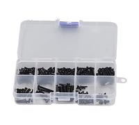 VGEBY Kit de Tornillos RC, Material de Hierro Premium, Alta Dureza, Resistente a la Oxidación, Caja de Tornillos para Coche RC con Varios Tamaños, para Coche 1/18