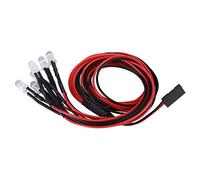 VGEBY Lámpara LED para Portaequipajes de Techo, Pantalla Cuadrada para Luz de Simulación de Automóvil RC con Opciones de 4LED o 6LED, Apta para SCX10 II 90046 90047 1 10 RC Car (6LED)