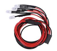 VGEBY Lámpara LED para Portaequipajes de Techo, Pantalla Cuadrada para Luz de Simulación de Automóvil RC con Opciones de 4LED o 6LED, Apta para SCX10 II 90046 90047 1 10 RC Car (4LED)