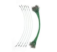 VGEBY Líderes de Pesca, Líderes de Pesca de Alambre de Acero con Eslabón Giratorio, Resistentes a la Corrosión y Duraderos, para en Agua Dulce y Salada, Paquete de 100 Unidades (30 centimetros)