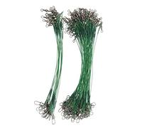 VGEBY Líderes de Pesca, Líderes de Pesca de Alambre de Acero con Eslabón Giratorio, Resistentes a la Corrosión y Duraderos, para en Agua Dulce y Salada, Paquete de 100 Unidades (15 cm)