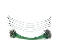 VGEBY Líderes de Pesca, Líderes de Pesca de Alambre de Acero con Eslabón Giratorio, Resistentes a la Corrosión y Duraderos, para en Agua Dulce y Salada, Paquete de 100 Unidades (25CM)