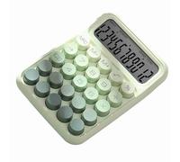 VGEBY Linda calculadora con teclas grandes y pantalla transparente de 12 dígitos para estudiantes de contabilidad, calculadora de oficina en diseño elegante (verde)