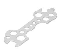 VGEBY Llave porosa para Bicicleta, 15,3x4,8 cm Llave Multifuncional para Bicicleta Llave Plana porosa de Acero Inoxidable Accesorio para Ciclismo