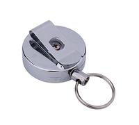 VGEBY Llavero Retractil, Metal Duradero 60 cm, Clip para Cinturón Cadena de Tracción Retráctil para Hombres Mujeres Profesionales Seguridad Trabajo Viajes Al Aire